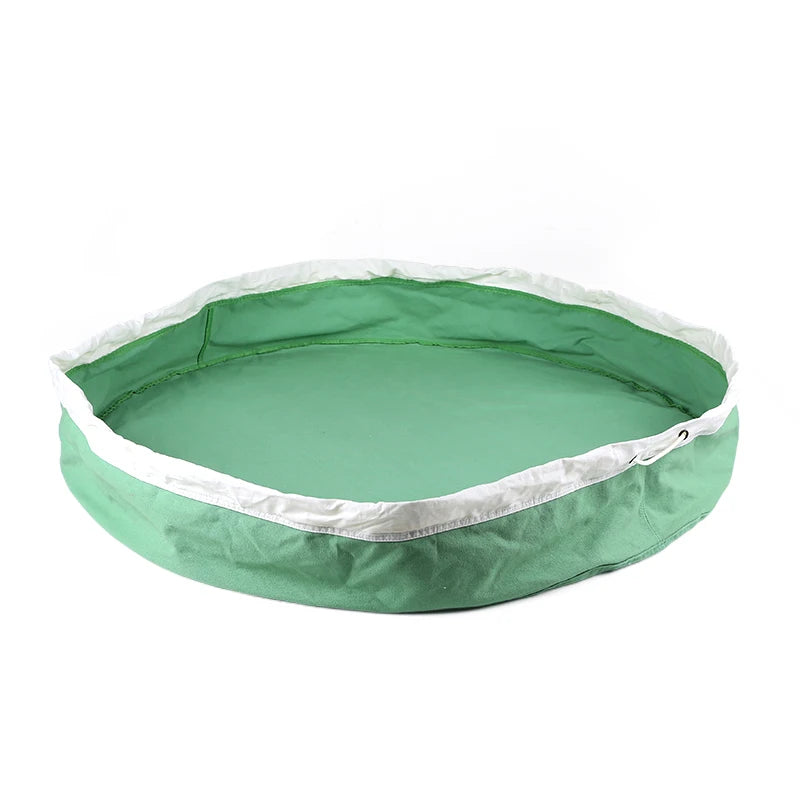 Grand sac de rangement pliable pour jouets - rangement rapide et pratique  pour enfant de couleur vert