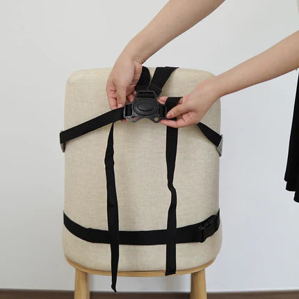 Installation facile de la ceinture de sécurité sur une chaise