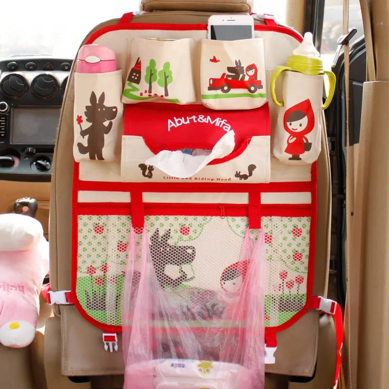 Organisateur voiture avec compartiment pour lingettes bébé et accessoires