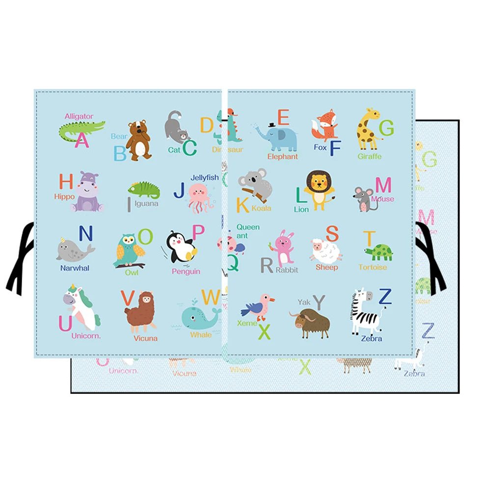 Pare-soleil magnétique pour bébé fixé à la fenêtre de voiture avec pour thème  l'alphabet
