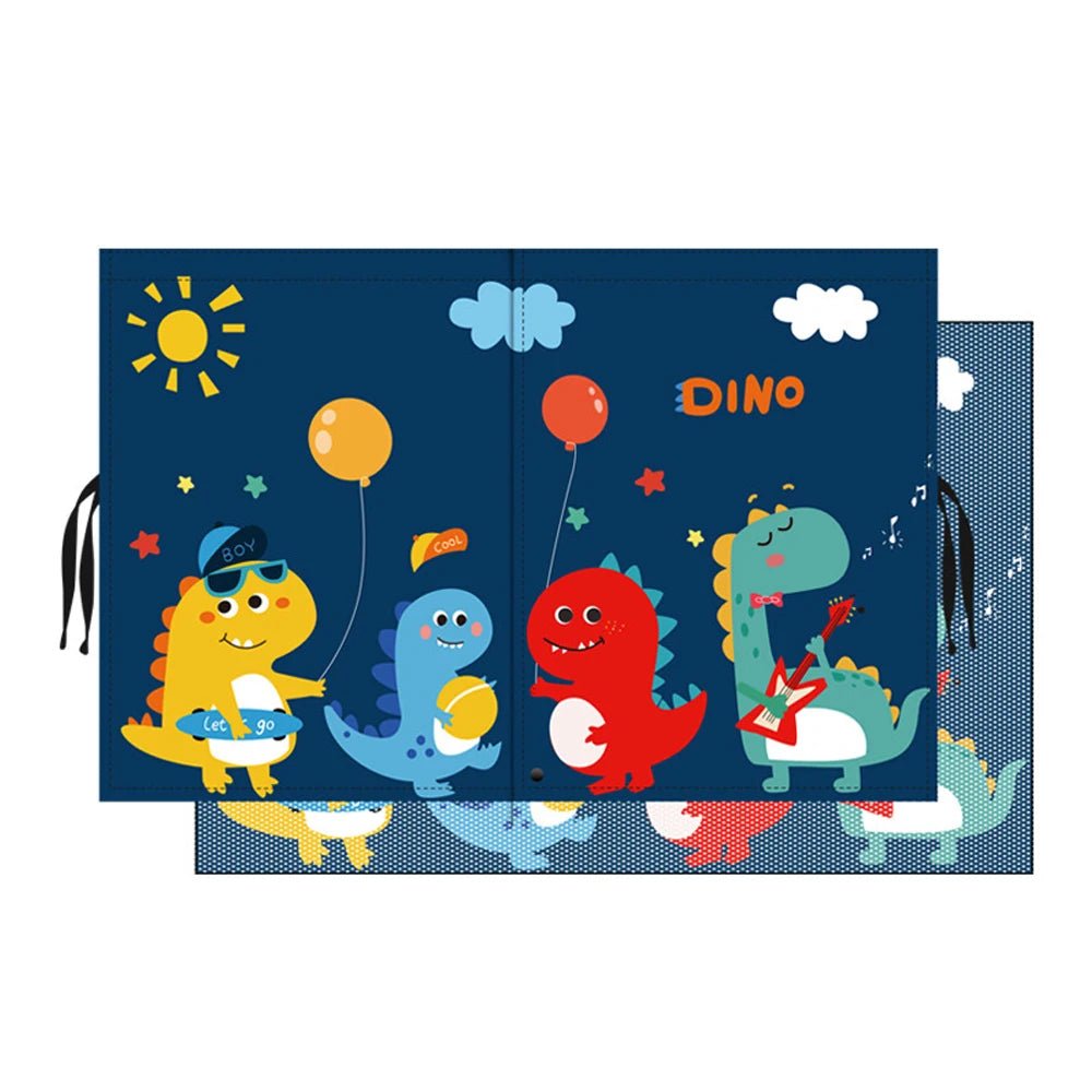 Pare-soleil magnétique pour bébé fixé à la fenêtre de voiture avec pour thème les dinosaures