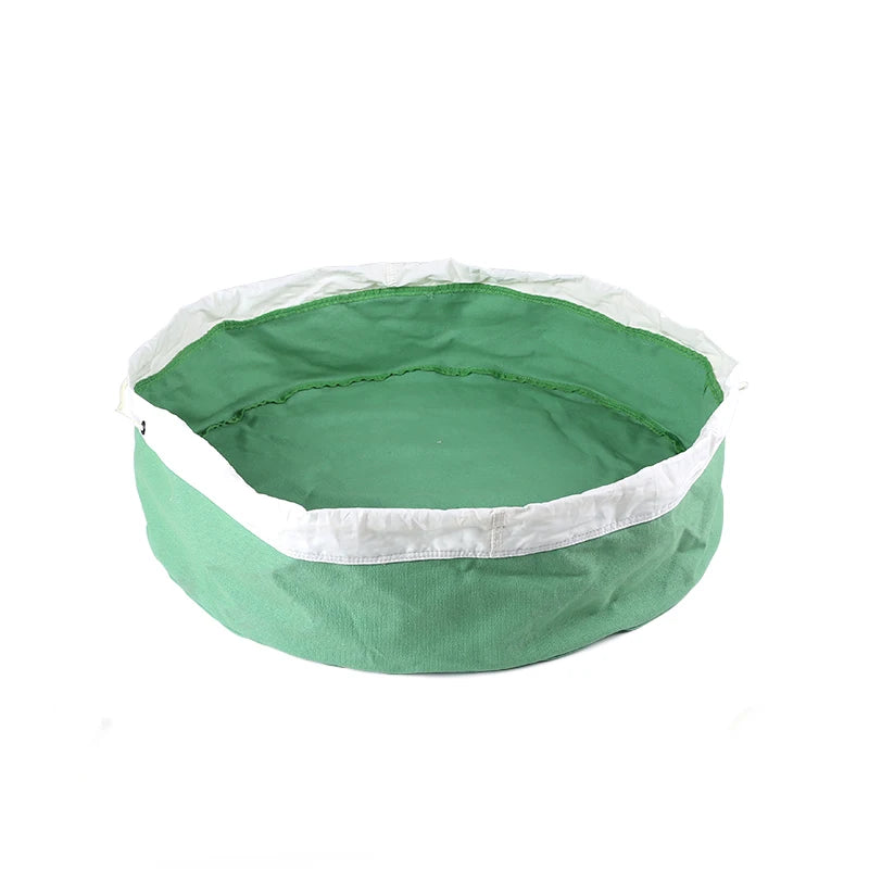 Petit sac pliable pour jouets de  couleur vert - accessoire pratique pour ranger sans effort