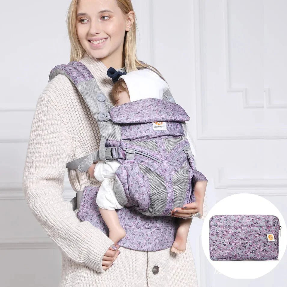 Porte Bébé - BreathBabyBag™ - Mauve Lavande - Mon bébé baroudeur