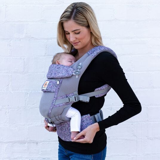 Porte Bébé - BreathBabyBag™ - Mauve Lavande - Mon bébé baroudeur