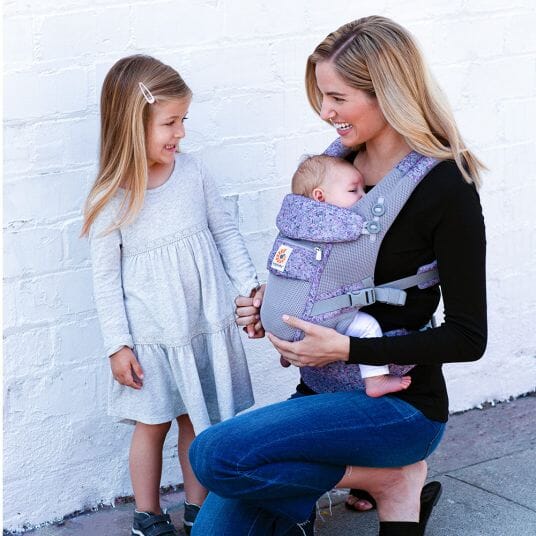 Porte Bébé - BreathBabyBag™ - Mauve Lavande - Mon bébé baroudeur