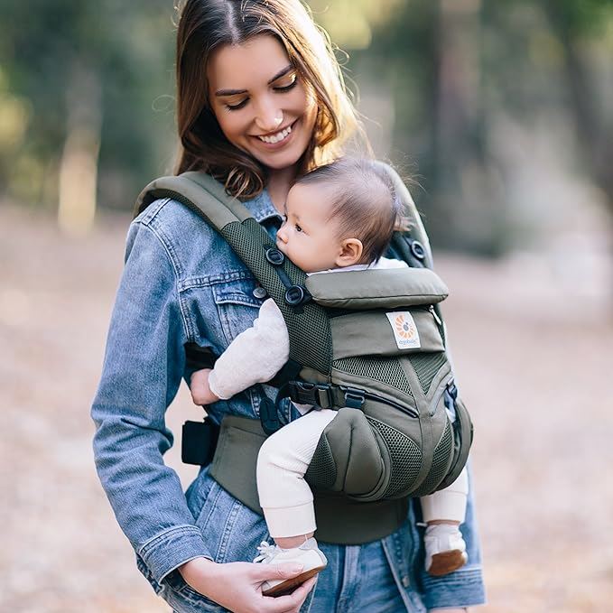 Porte Bébé - BreathBabyBag™ - Vert Olive - Mon bébé baroudeur