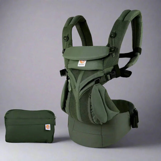 Porte Bébé - BreathBabyBag™ - Vert Olive - Mon bébé baroudeur