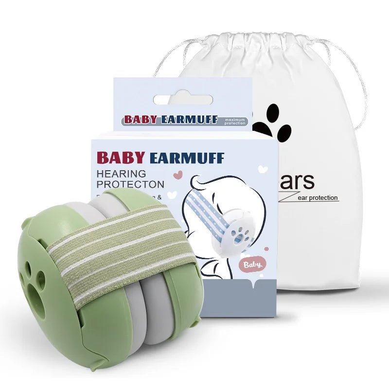 Casque anti-bruit, protection auditive parfaite pour bébé de couleur vert
