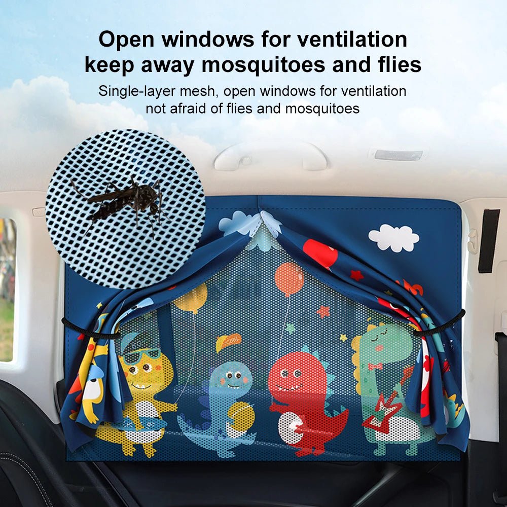 Protection solaire bébé en voiture sur fenêtre