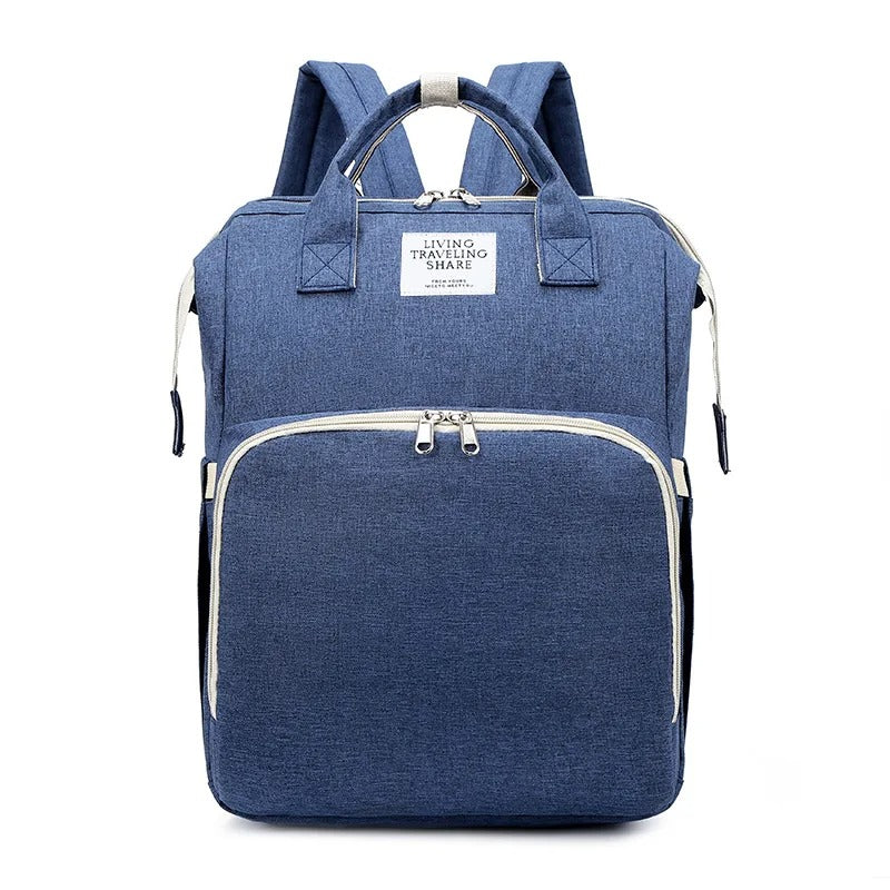Big Back Pack bleu marine, sac à dos, à langer idéal pour les voyages avec bébé