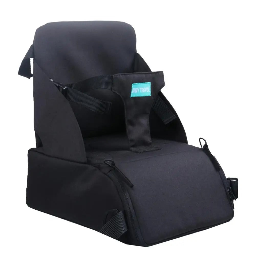 Siège de table mais aussi rehausseur de chaise pour bébé super pratique pour vos déplacements de couleur noir